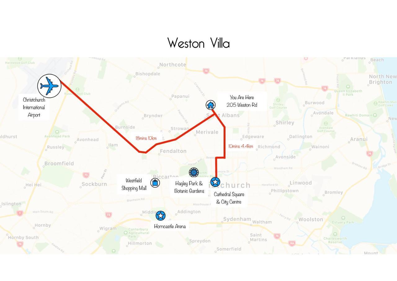 Weston Villa - Spacious & Family Friendly - Bookahome Christchurch Eksteriør billede
